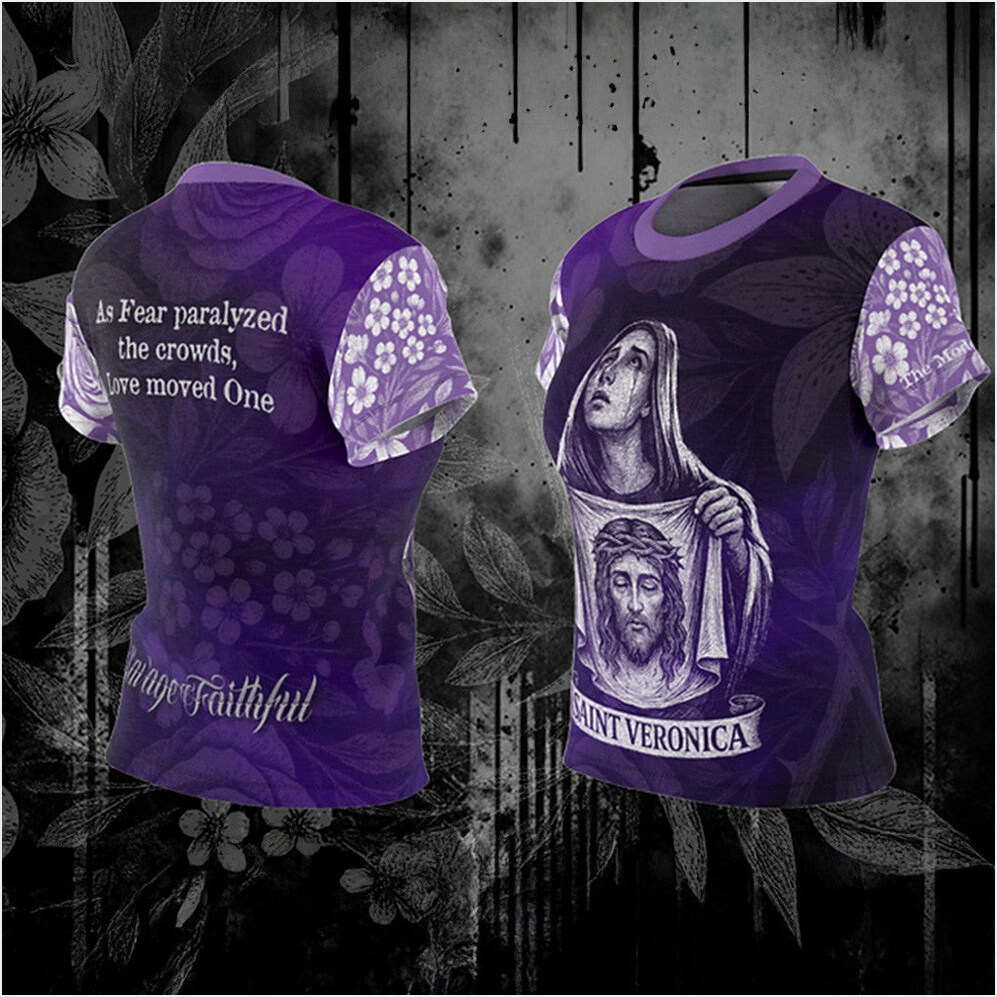 Savage Faithful Saint Veronica T-Shirt Christian Apparel Gifts For Boyfriend Gifts For Friends-1