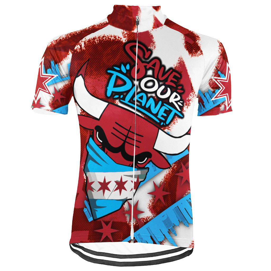 Save Our Planet Short Sleeve Cycling Jersey For Men And Women Gifts For Bike Enthusiasts-1