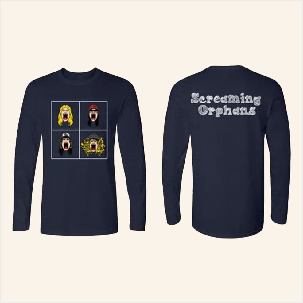 Screaming Orphans Merch 4 Heads Long Sleeve Shirt Gifts For Father Gifts For Best Friend-1