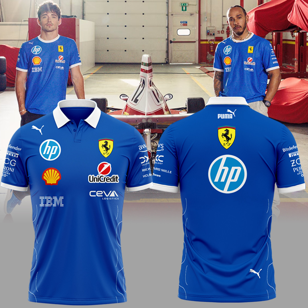 Scuderia Ferrari Merch Polo Shirt Hp 2025 Monza Edition Poland Unique For Race Track Gift-1