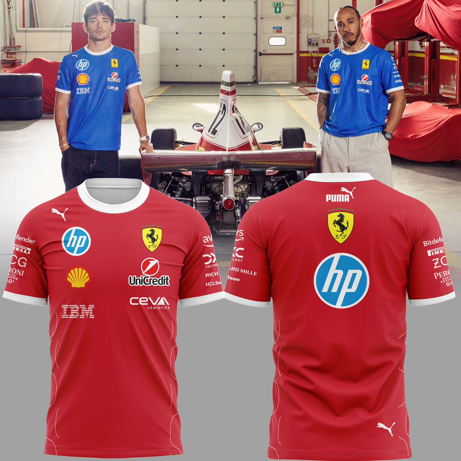Scuderia Ferrari Merch T-shirt Hp 2025 Monza Edition Best F1 Friends Present-1