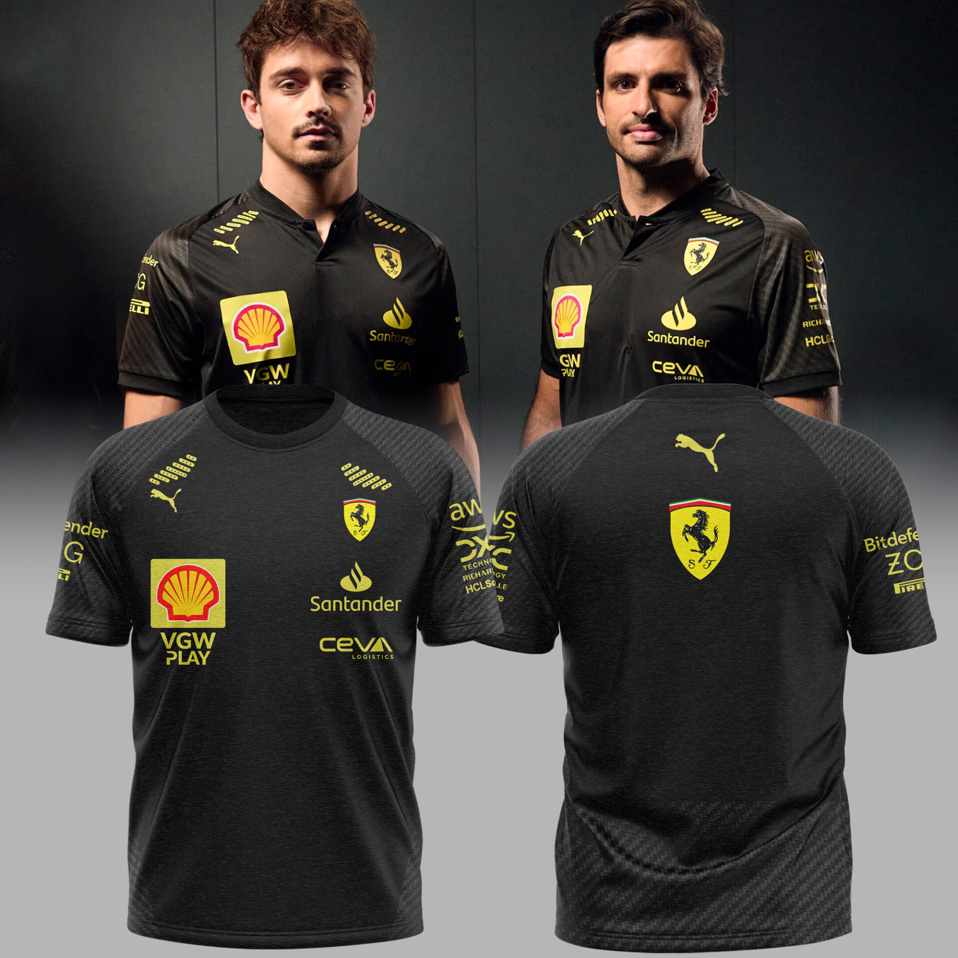 Scuderia Ferrari Merch Tshirt Monza Edition Black Italiangp 2025 Cool Idea Gift For F1 Fans-1