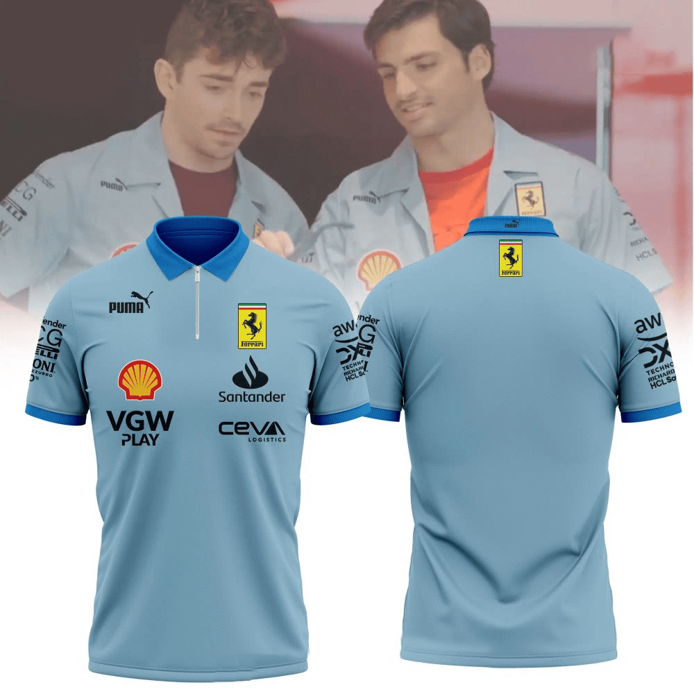 Scuderia Ferrari Team Miami Polo Shirt Scuderia Ferrari Merch Father's Day Gifts For Husband-1