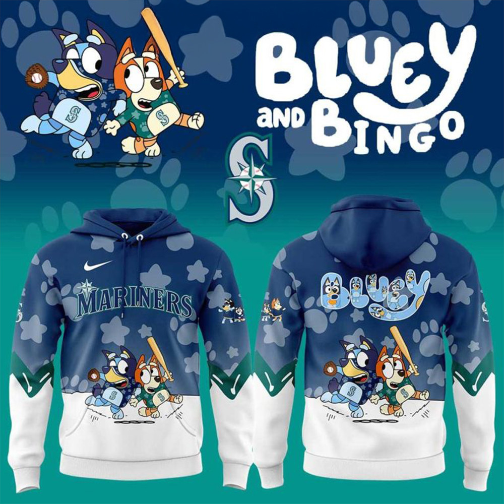 Seattle Mariners Bluey And Bingo Hoodie Best Gifts For Hockey Lovers-1