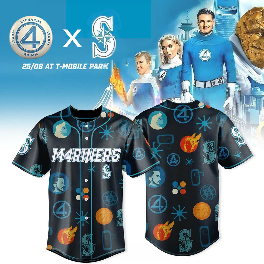Seattle Mariners Fantastic 4 First Step Jersey Seattle Mariners Merch Gifts For Him-1