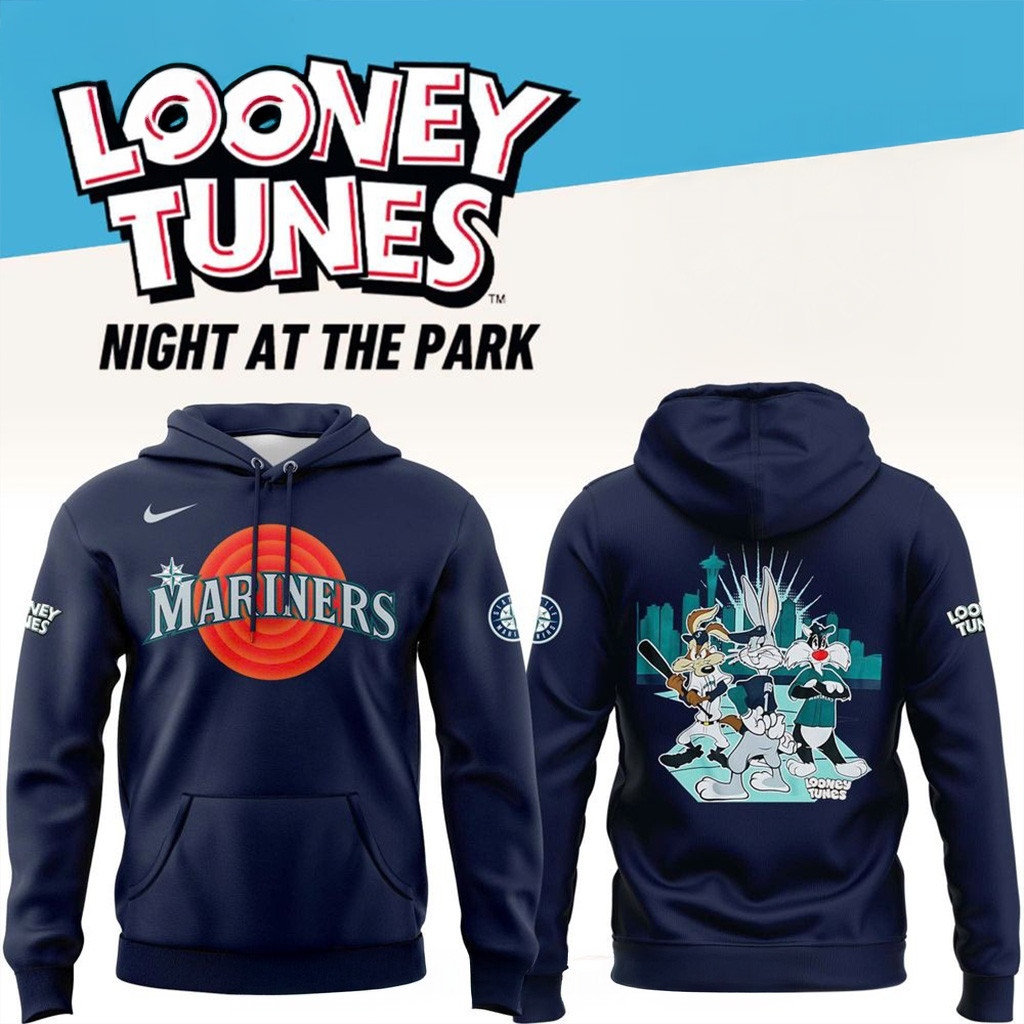 Seattle Mariners Looney Tunes Night At The Park 2025 Hoodie Seattle Mariners Merch For Fans-1