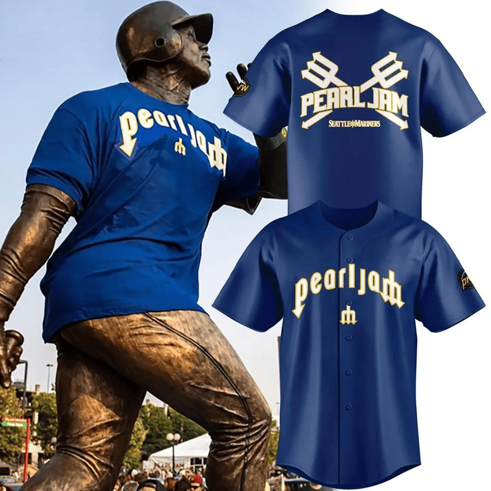 Seattle Mariners Pearl Jam Ten Club Night Baseball Jersey Seattle Mariners Merch Dad Gifts-1