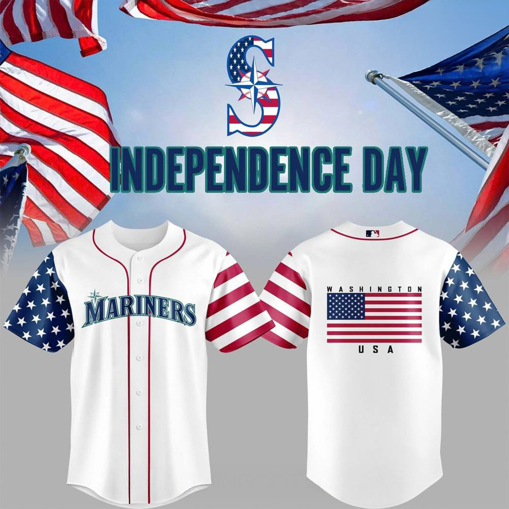 Seattle Mariners X Independence Day Mariners Jersey Seattle Mariners Merch Gifts For Dad-1