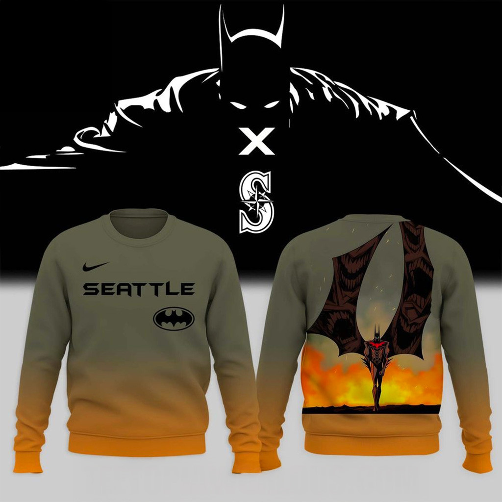 Seattle Mariners x Batman Sweatshirt Seattle Mariners Merch Gift For Father-1