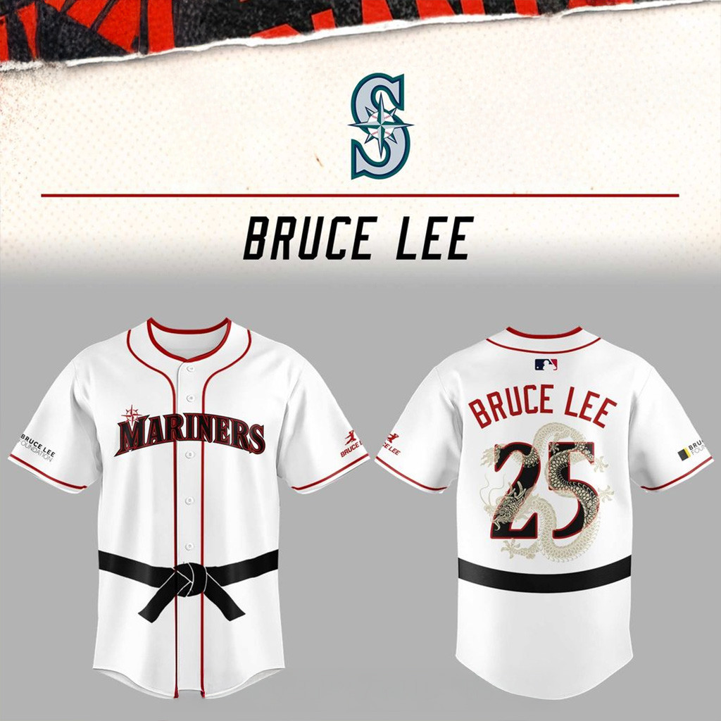 Seattle Mariners x Bruce Lee 2025 Limited Edition Baseball Jersey-1