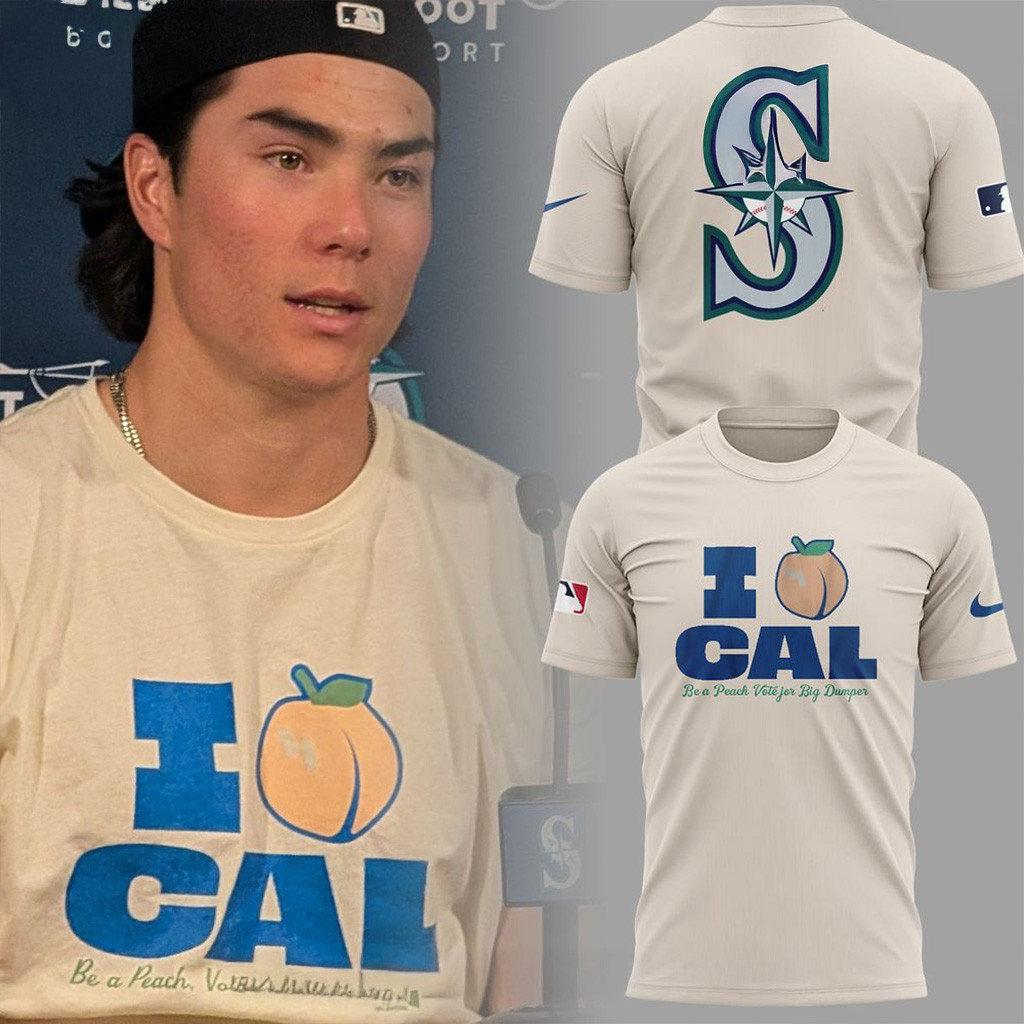 Seattle Mariners x Bryan Woo Be A Peach Vote for Big Dumper Shirt Seattle Mariners Merch-1