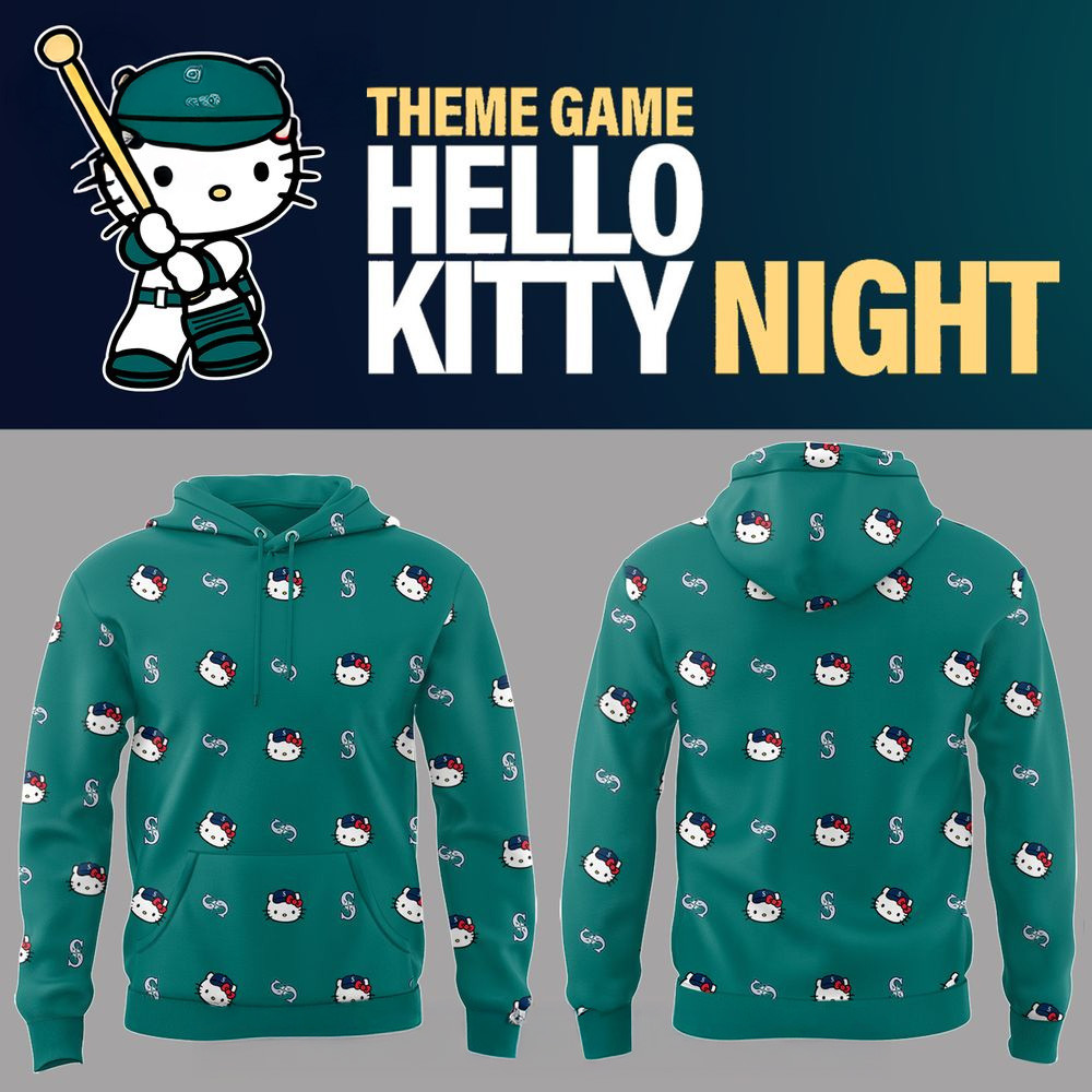 Seattle Mariners x Hello Kitty 2025 Hoodie Seattle Mariners Merch Dad Father's Day Gifts-1