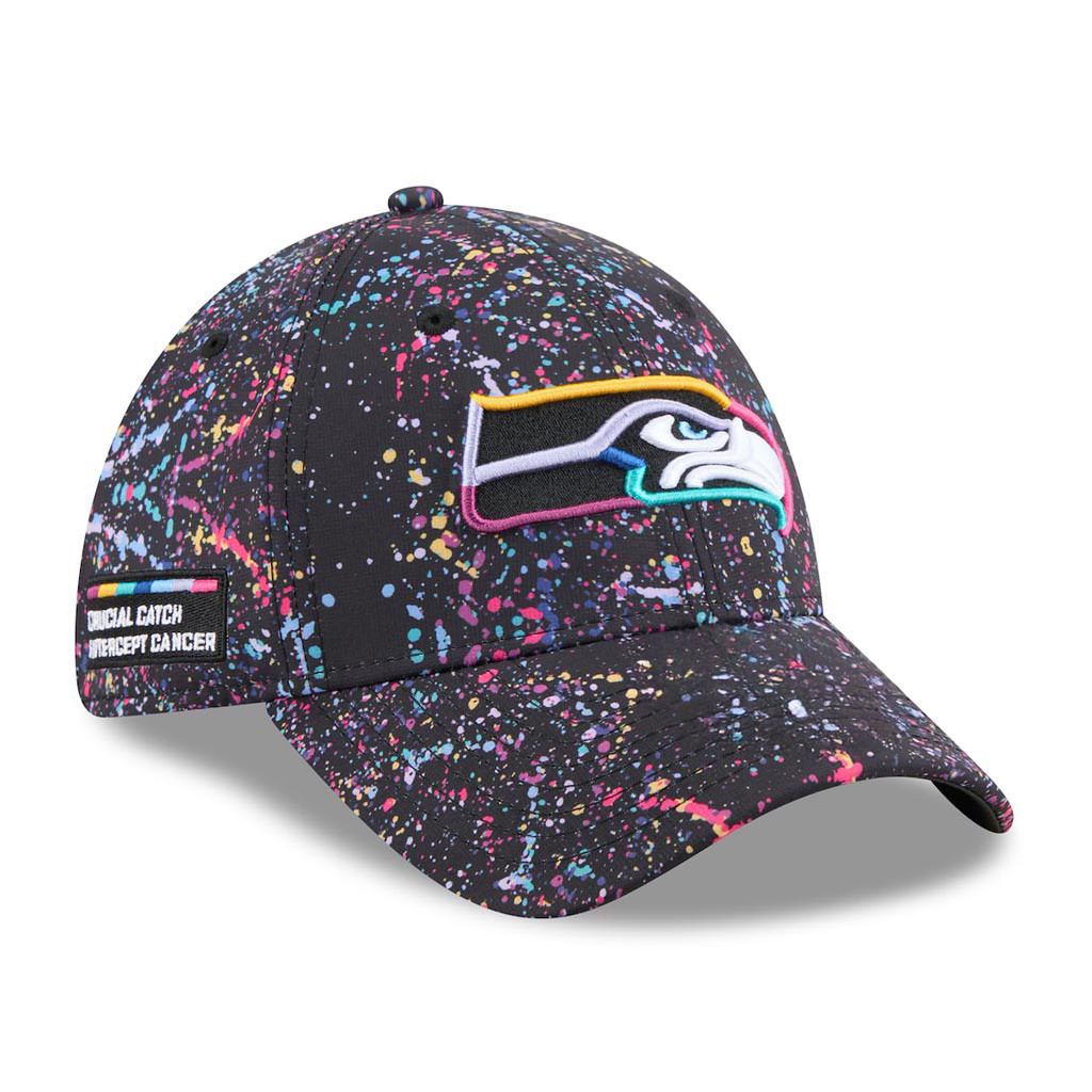 Seattle Seahawks Crucial Catch NFL Embroidered Hat 2025 Rainbow Seahawks Merch Fan Gifts-1