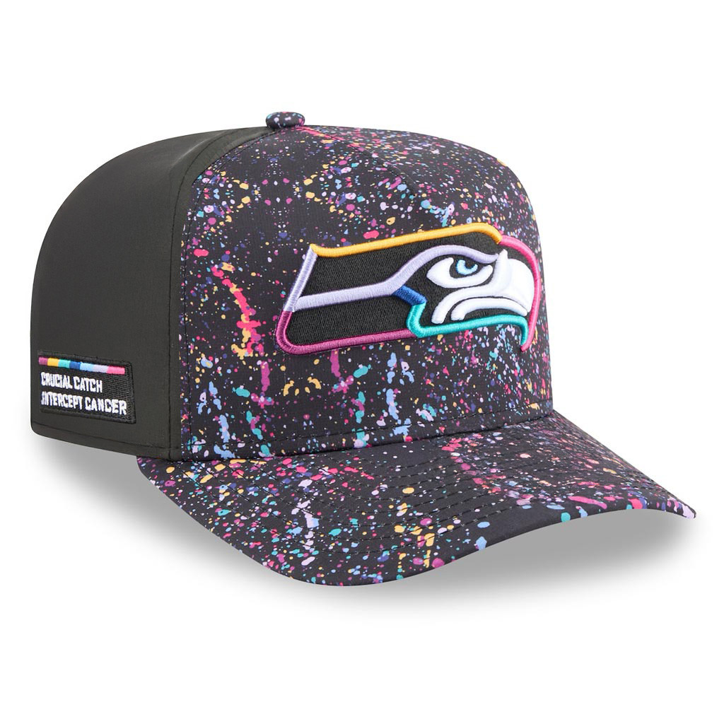 Seattle Seahawks Crucial Catch NFL Hat 2025 Rainbow Seahawks Merch Men Gifts-1