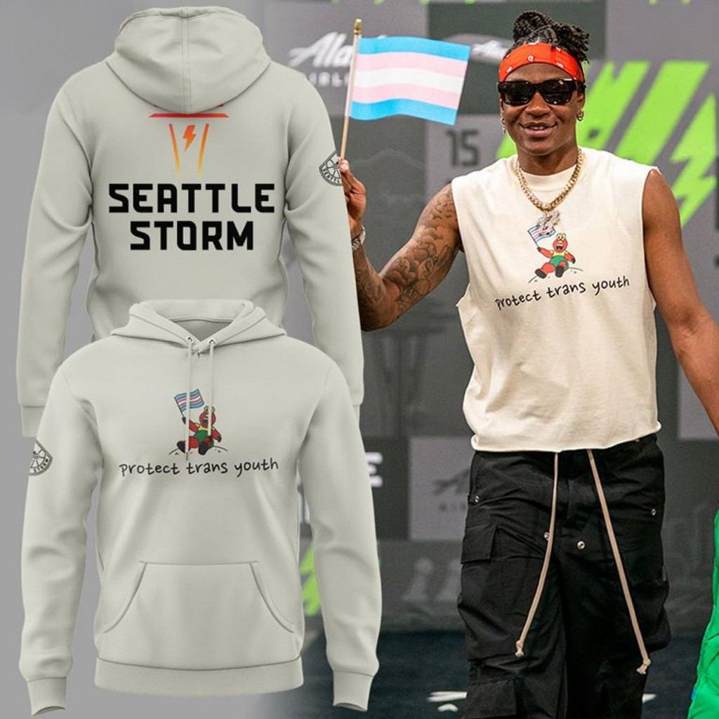 Seattle Storm WNBA Protect Trans 2025 Hoodie WNBA Merch Gifts For My Husband-1