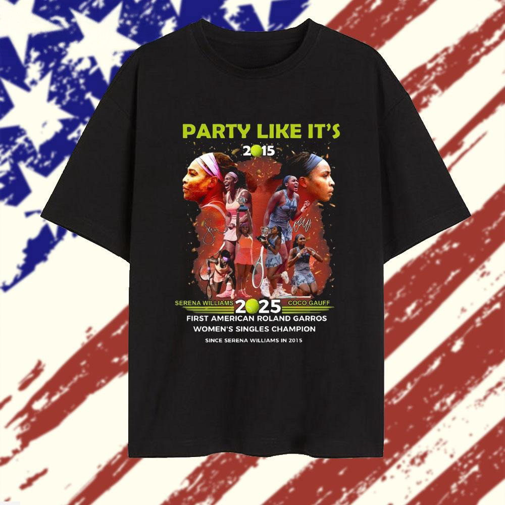 Serena Williams Coco Gauff Win A Singles Title At The Roland Garros T-Shirt Serena Williams Merch-1