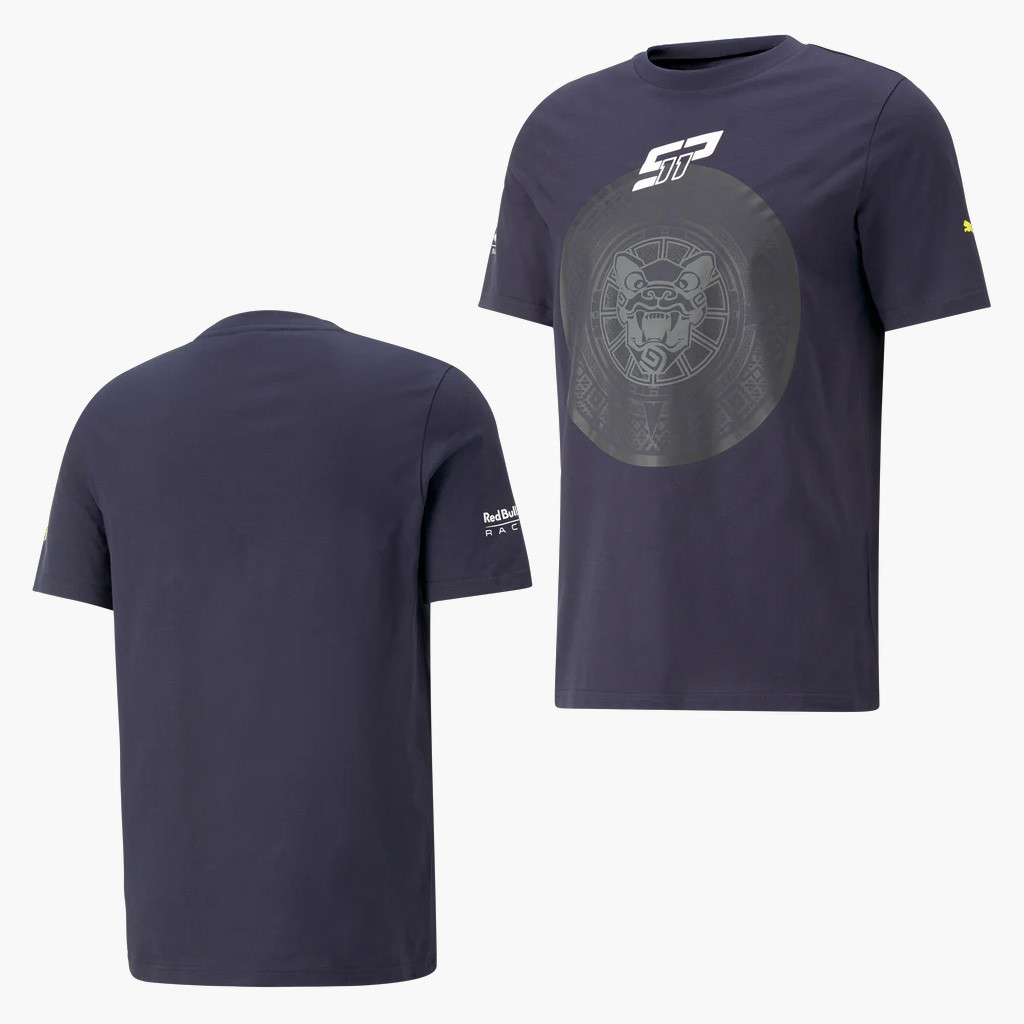 Sergio Checo Perez Merch RBR Mexico GP Navy T-Shirt Gifts For Him-1