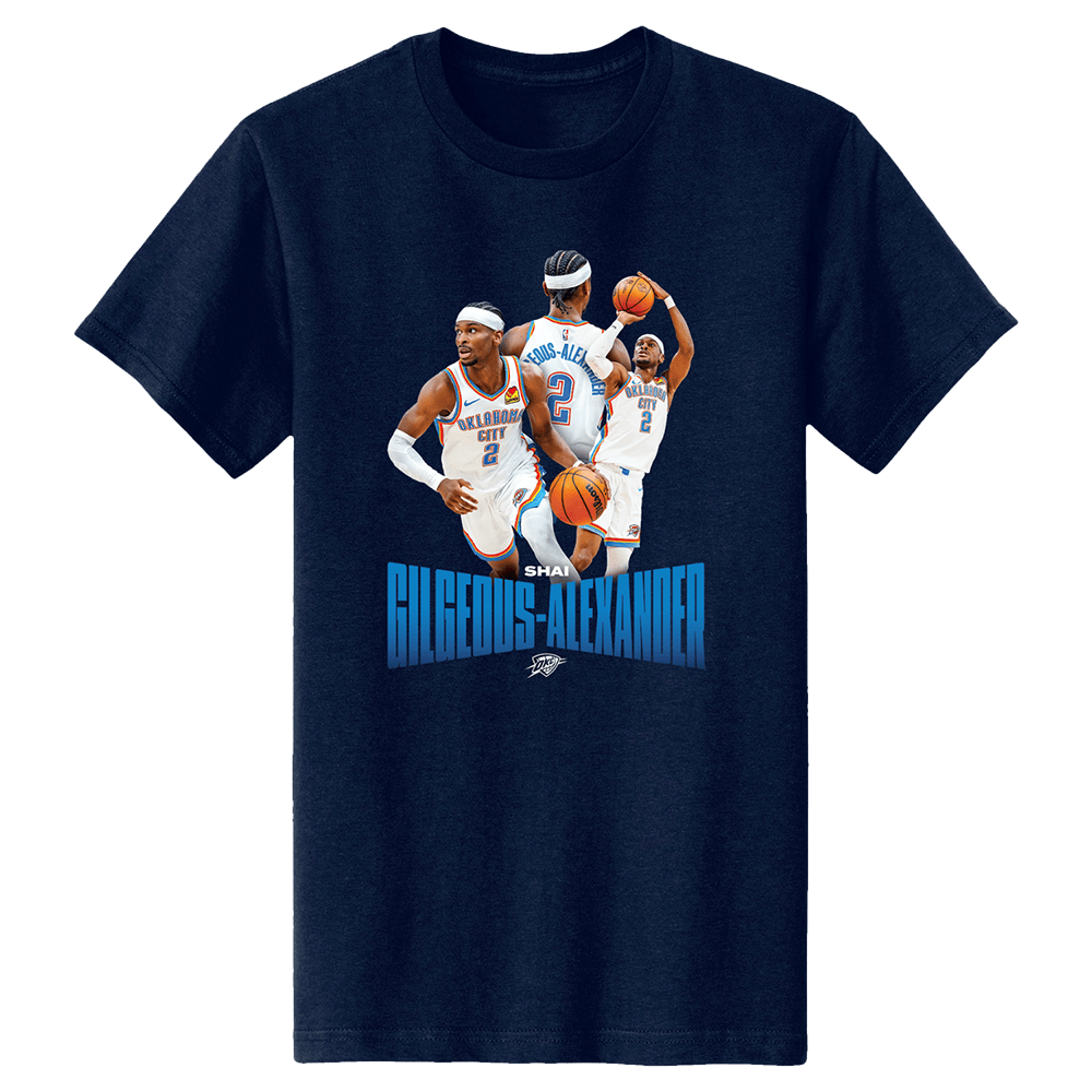 Shai MVP Shirt OKC Thunder Merch Shai Gilgeous Alexander Navy OKC Thunder T-Shirt Dad Gifts-1 Shai MVP Shirt OKC Thunder Merch Shai Gilgeous Alexander Navy OKC Thunder T-Shirt Dad Gifts-1