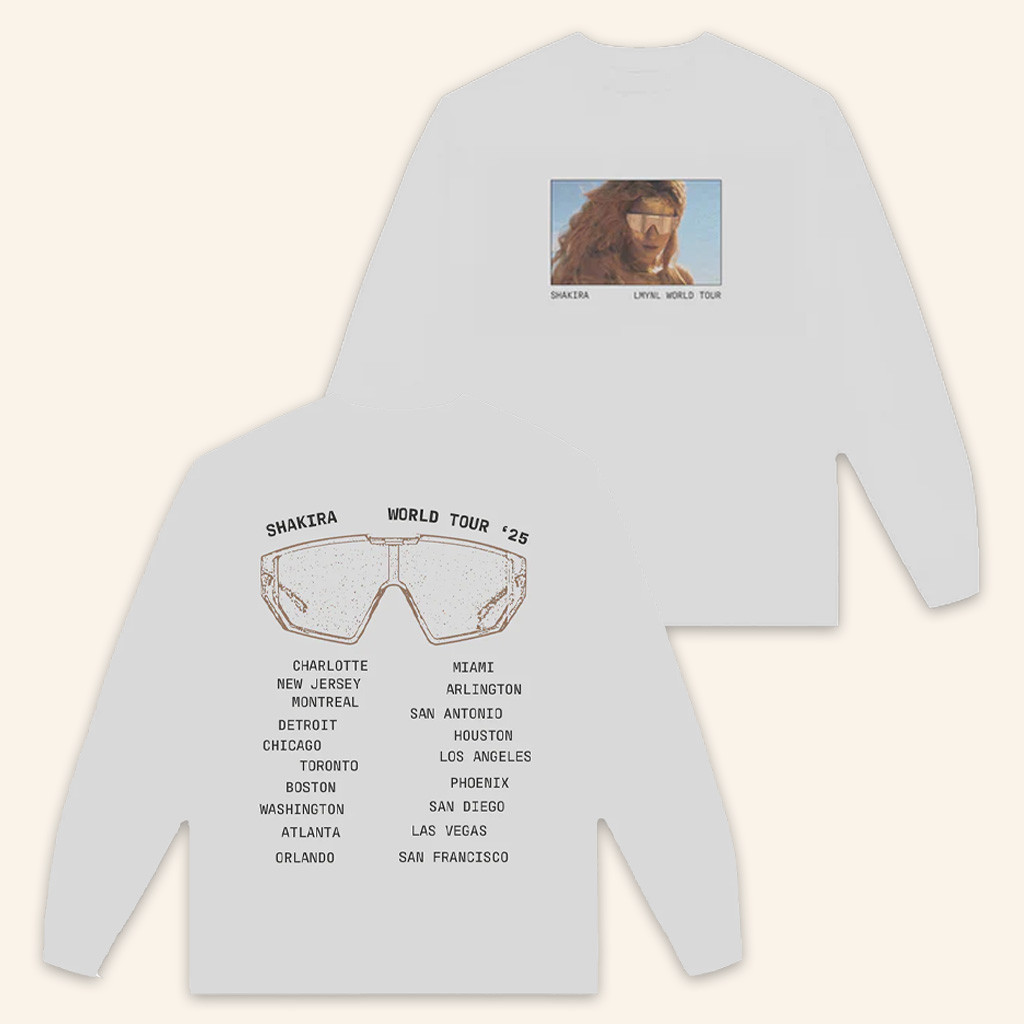 Shakira Merch Lmynl World Tour Sunglasses Long Sleeve T-Shirt Fans Gifts-1