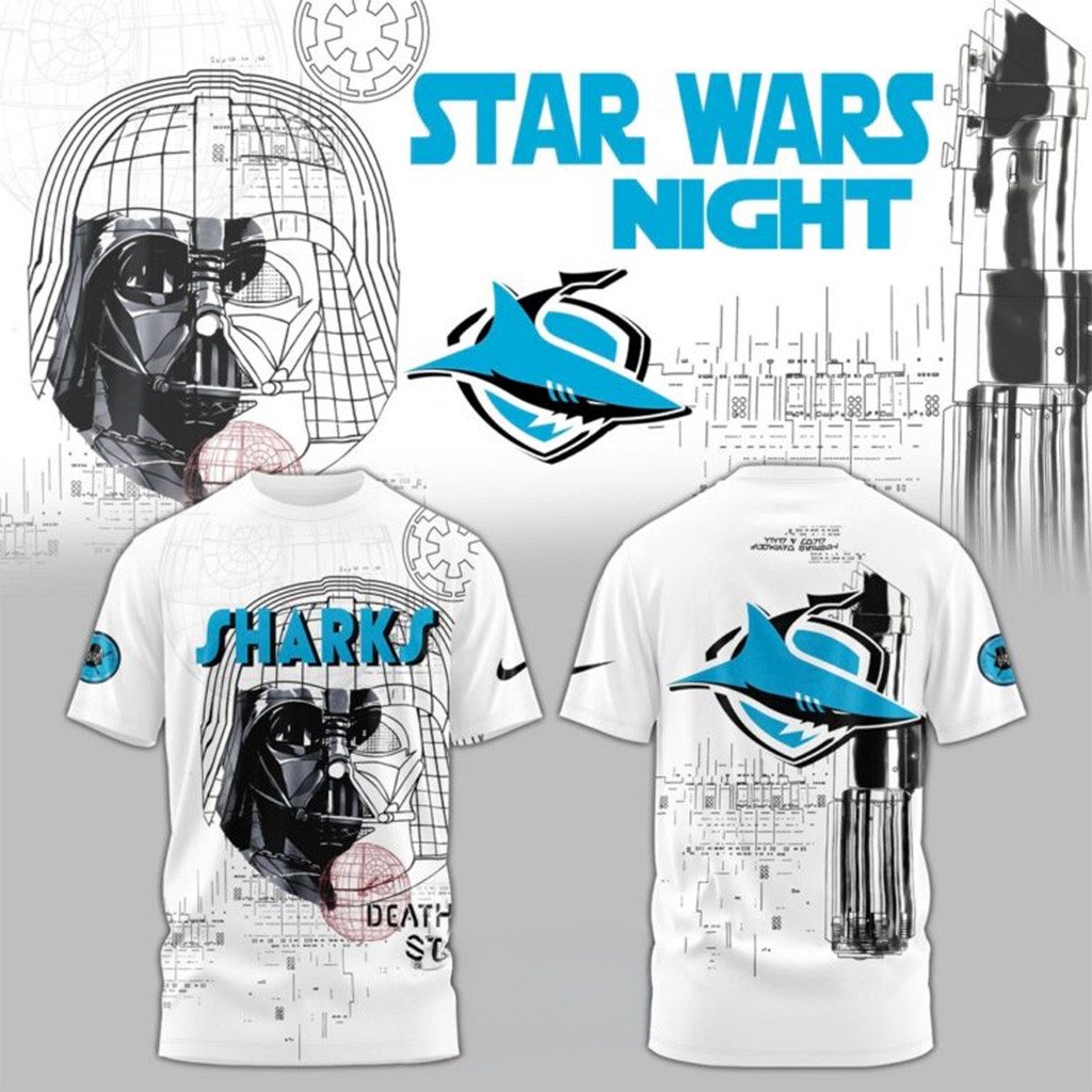 Sharks NRL Team Star Wars Night Shirt Sharks Merch Gift Ideas For Fans-1