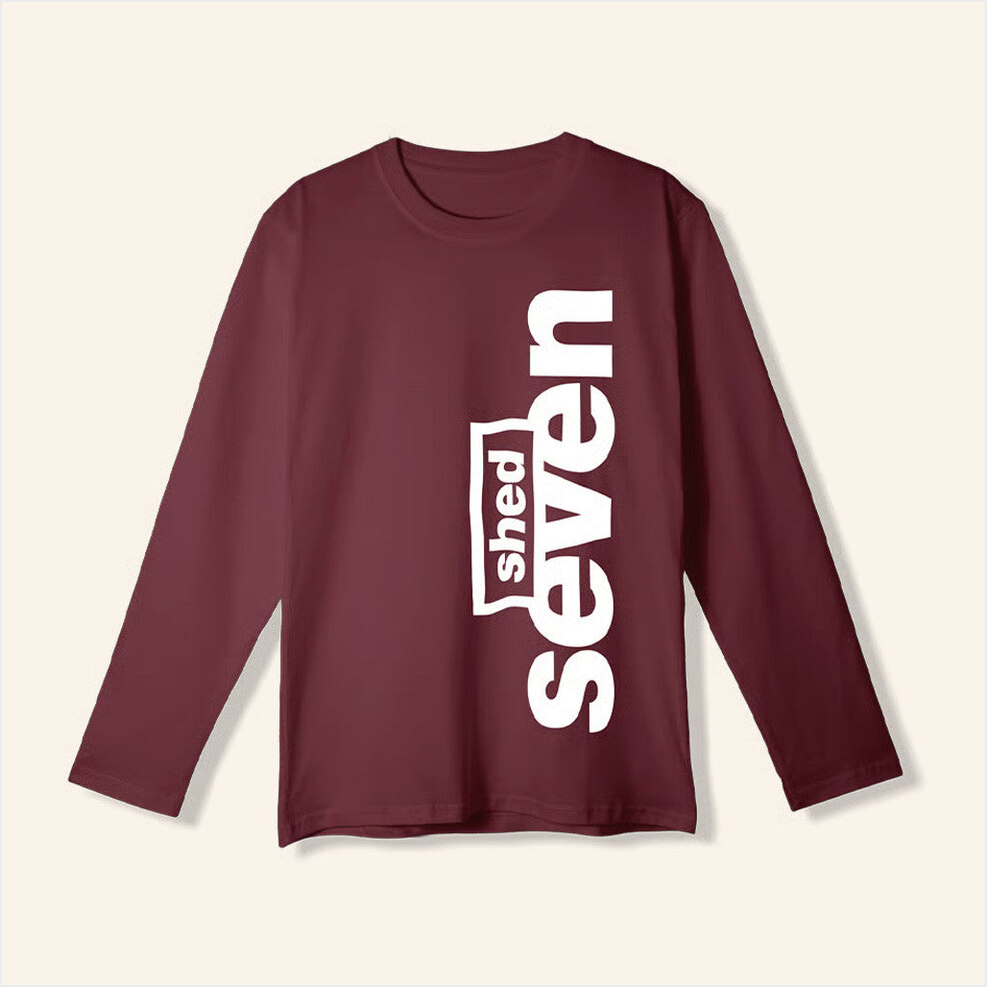Shed Seven Merch Logo Maroon Long Sleeve T-Shirt Gifts For Best Friends Gifts For Sister-1