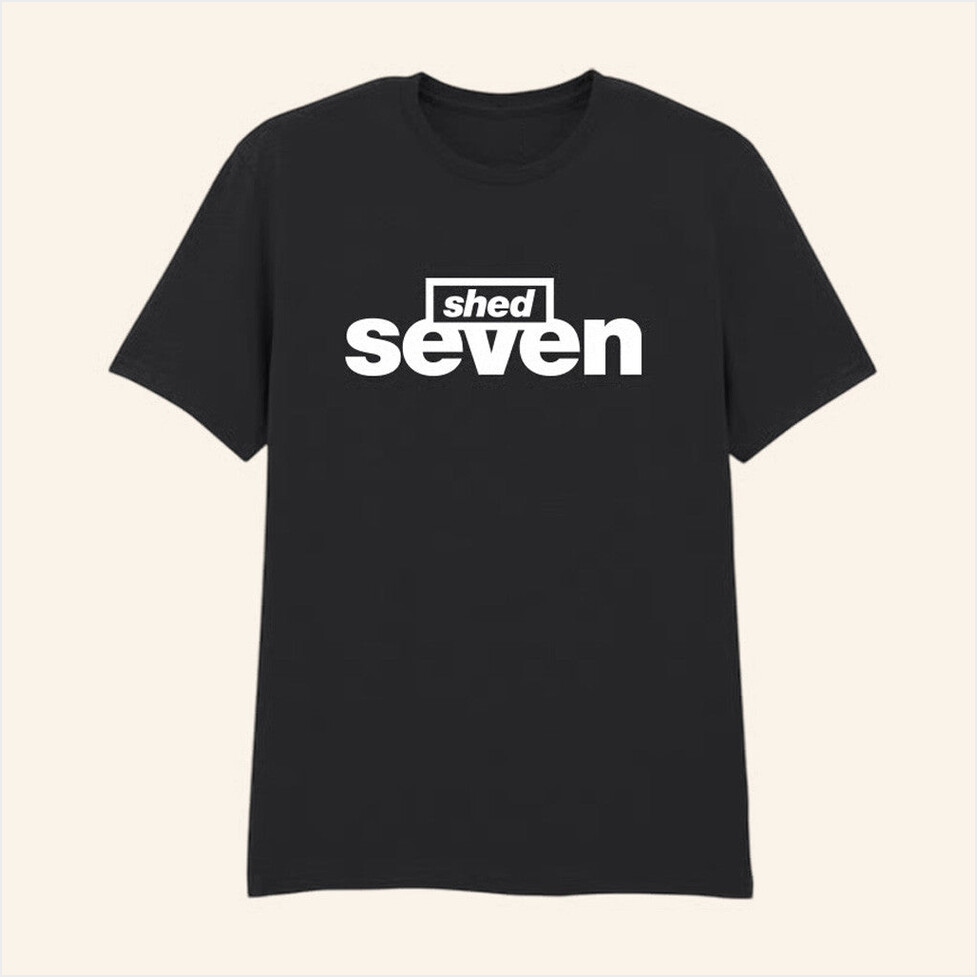 Shed Seven Merch Shed Seven Logo Black T-Shirt Gifts For Best Friends Birthday Gifts For Him-1