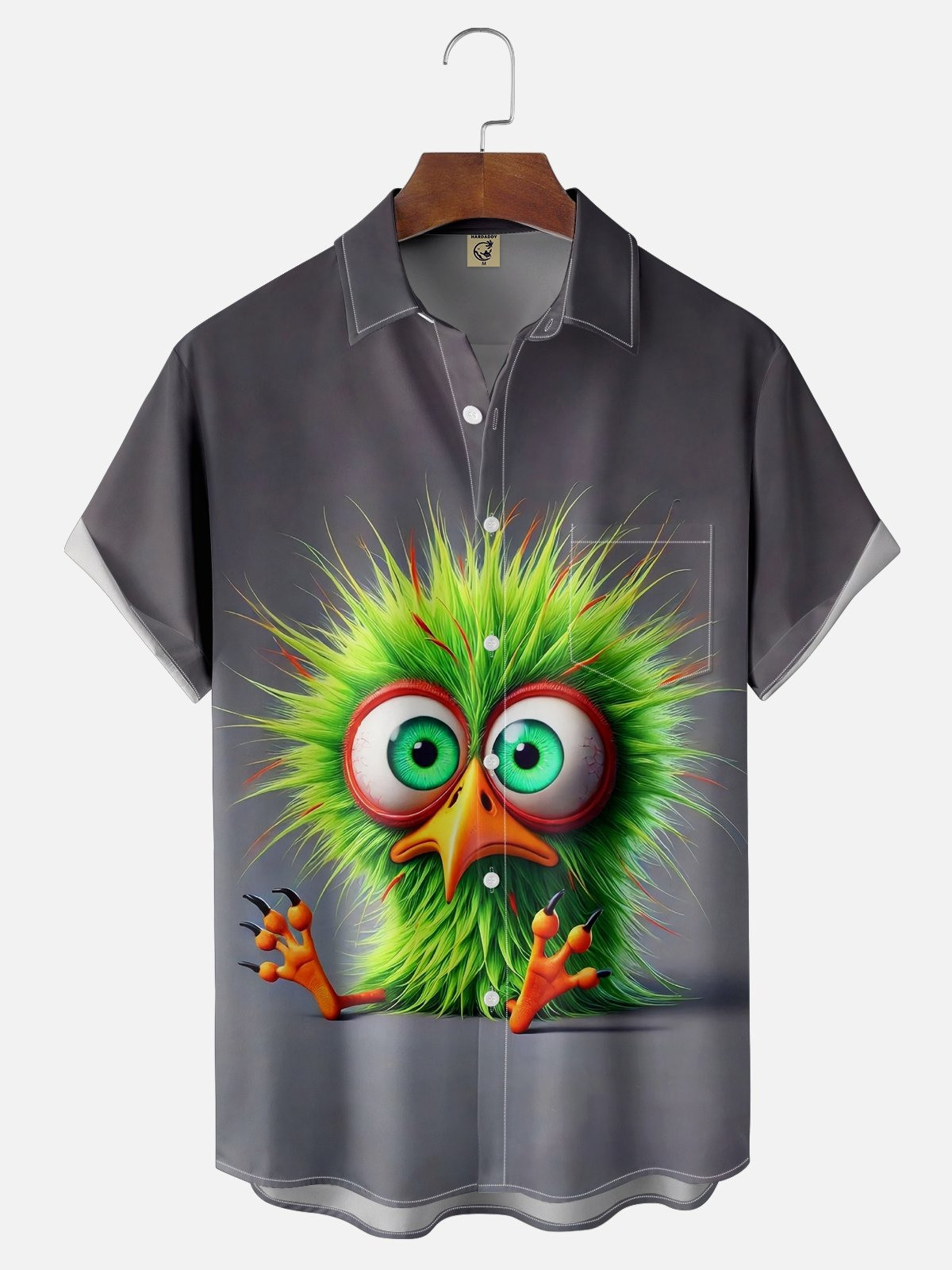 Silly Chicken Chest Pocket Hawaiian Shirt-1