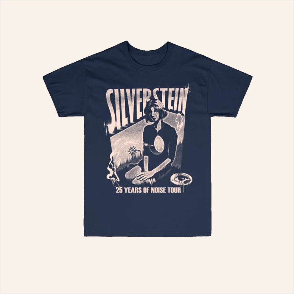 Silverstein Music Merch 25 Years Navy Shirt Birthday Gifts For Music Lovers Gifts For Fans-1