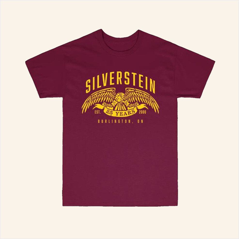 Silverstein Music Merch Eagle Maroon Shirt Best Gifts For Music Lovers Gifts For Friends-1