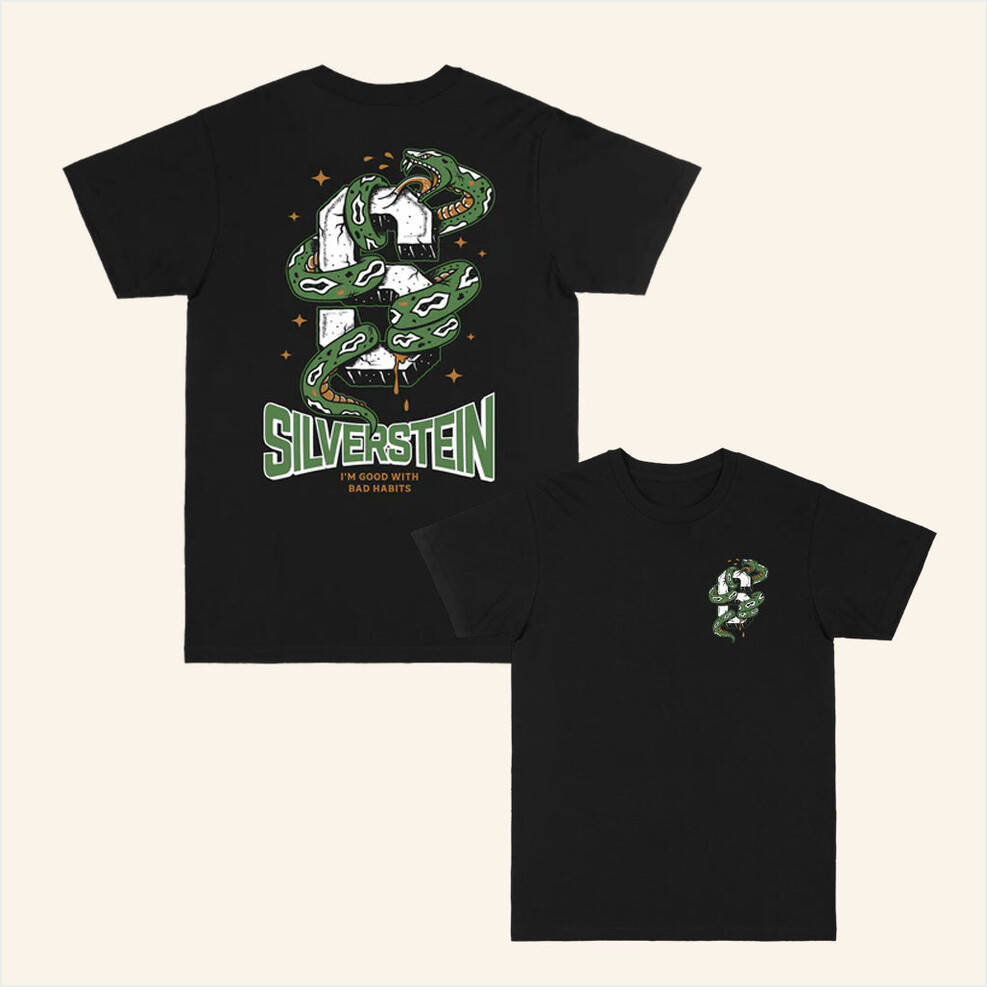 Silverstein Music Merch Snake T-Shirt Gifts For Son Birthday Gifts For Best Friend-1