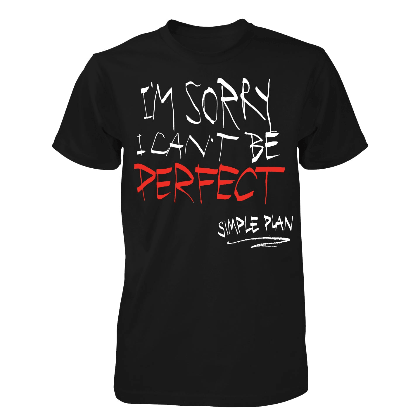 Simple Plan Merch I'm Sorry I Can't Be Perfect T-Shirt Best Gifts For Boyfriend-1
