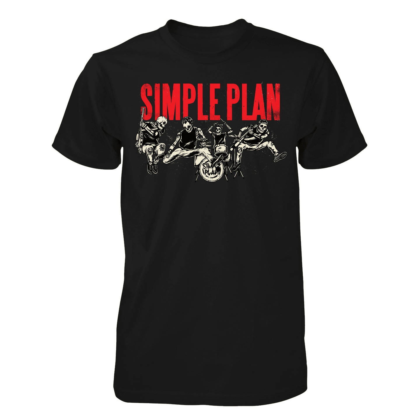 Simple Plan Merch Live Skeleton T-shirt Good Gifts For Dad-1