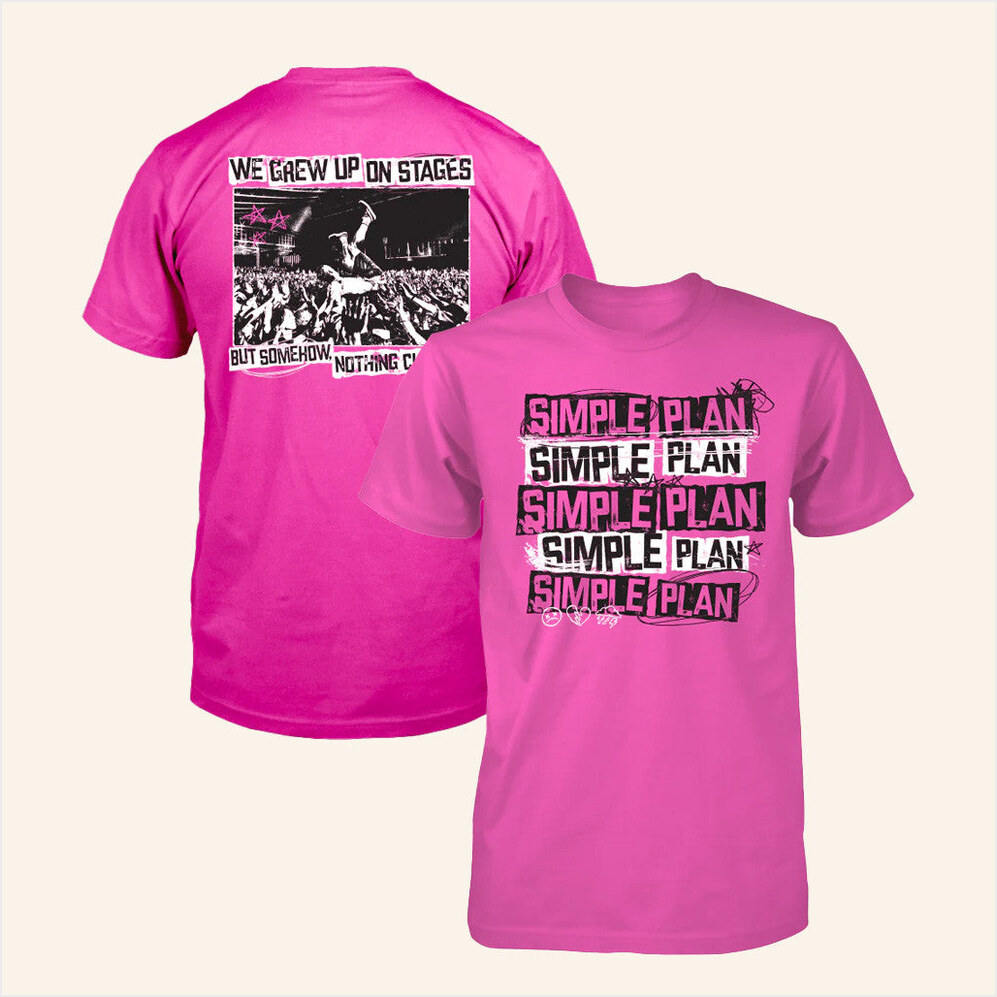 Simple Plan Merch Pink Jump T-Shirt Birthday Gifts For Mom Gifts For Best Friend Christmas Presents-1