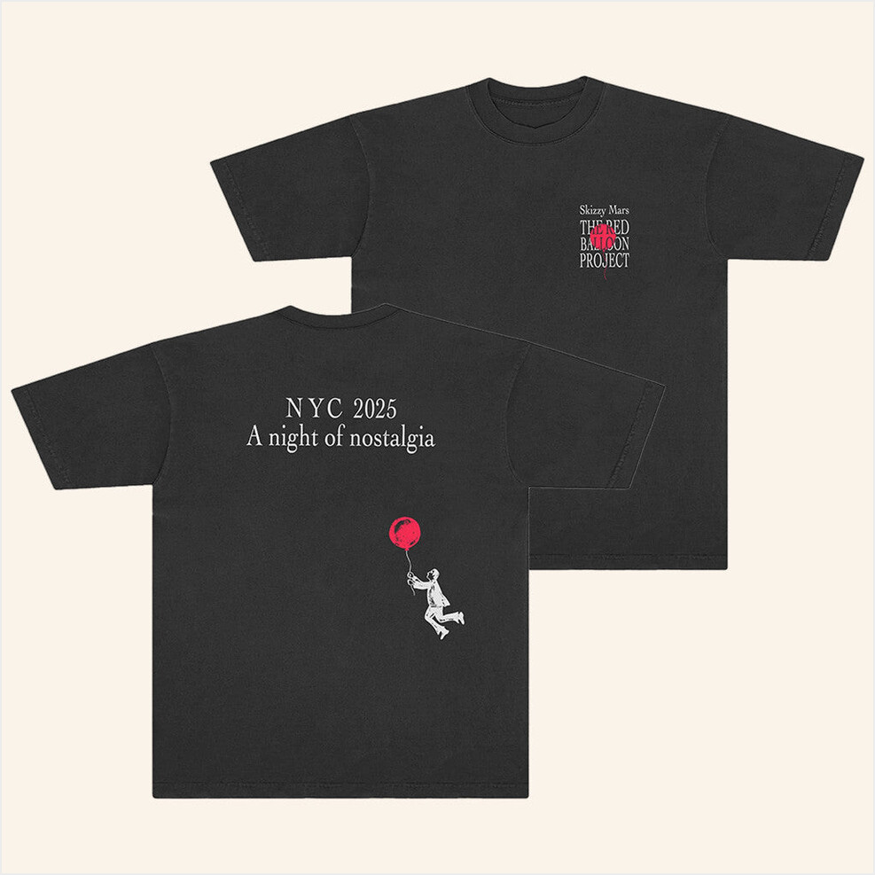 Skizzy Mars Merch Red Balloon Black T-Shirt Gift Ideas For Girlfriend Gifts For Besties-1