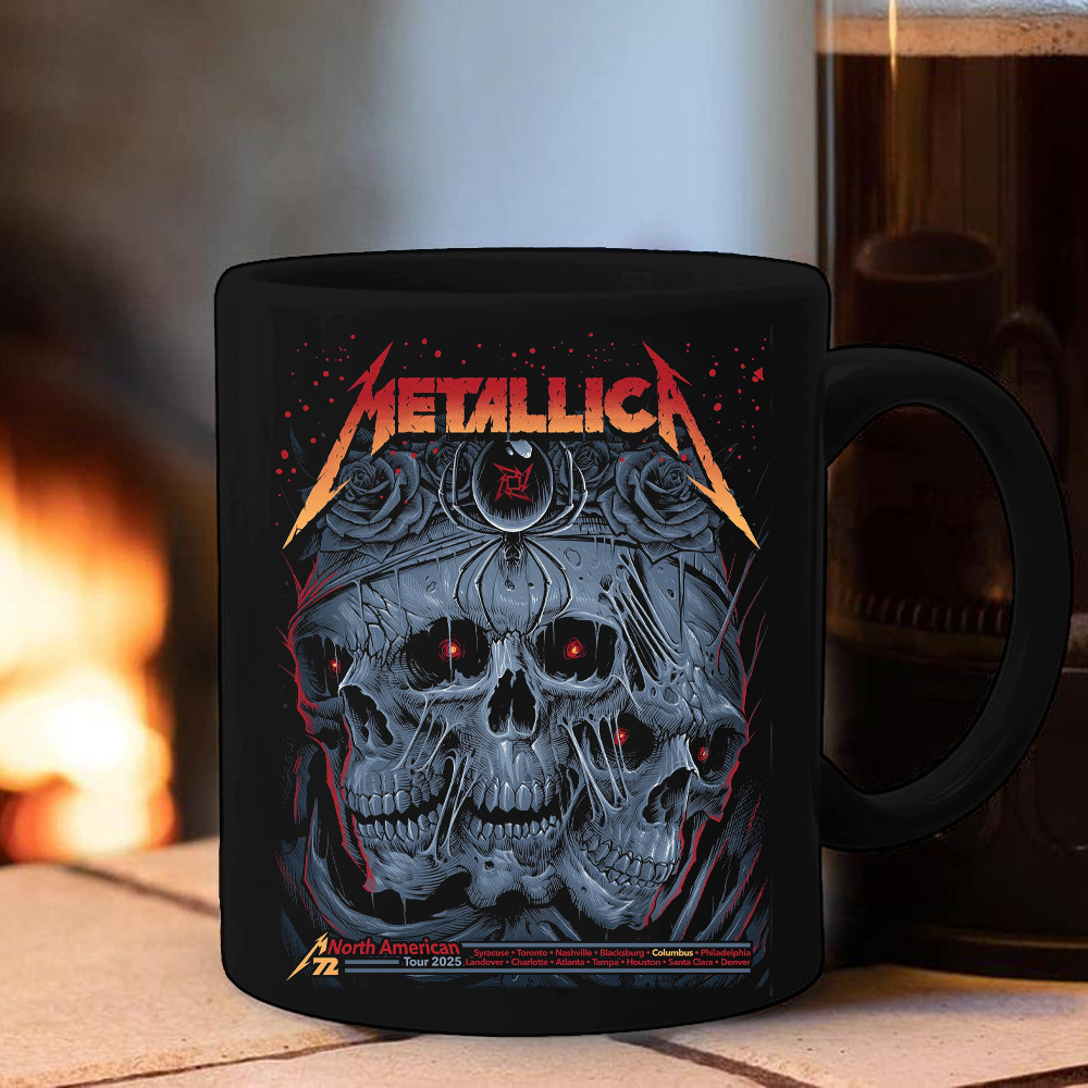 Skull Metallica North American Tour 2025 Mug Unique Gifts For Music Lovers-1