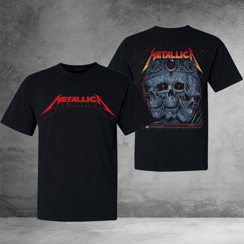 Skull Metallica North American Tour 2025 Shirt Unique Gifts For Music Lovers-1