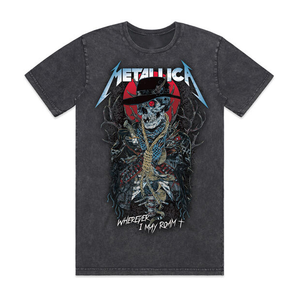 Skull Metallica Wherever I May Roam T-Shirt Gifts For People Who Like Music-1
