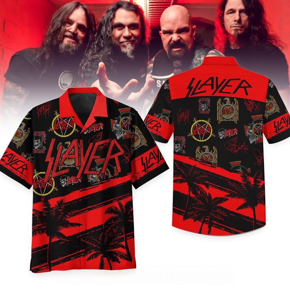 Slayer Band Tour 2025 Hawaiian Shirt Slayer Merch Best Father's Day Gifts For Grandpa-1