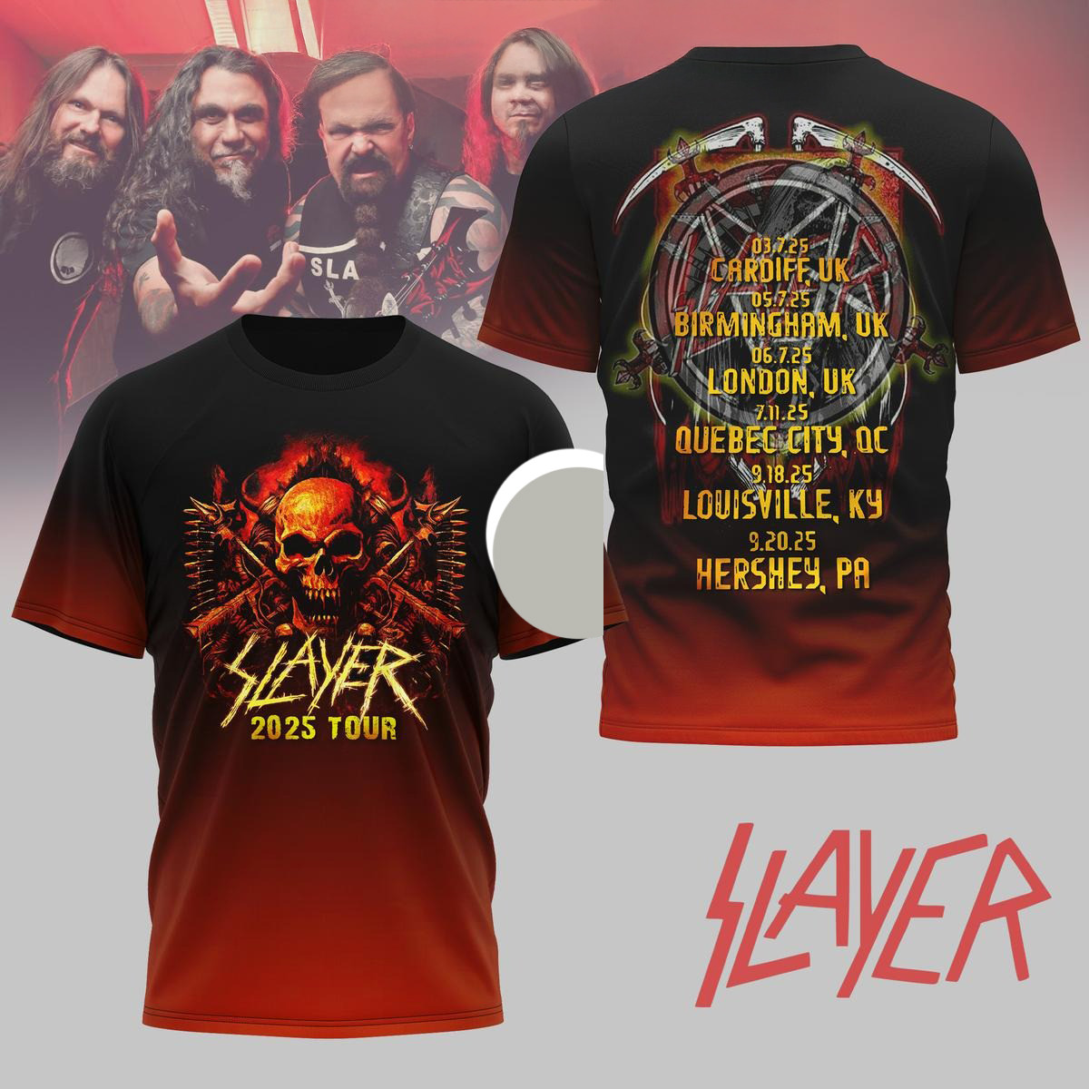 Slayer Celebration 2025 Tour Shirt Fan Merch Best Gifts For Dad-1