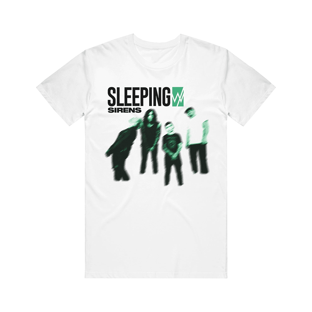 Sleeping With Sirens Merch Blurry Photo White T-Shirt Father's Day Gifts-1
