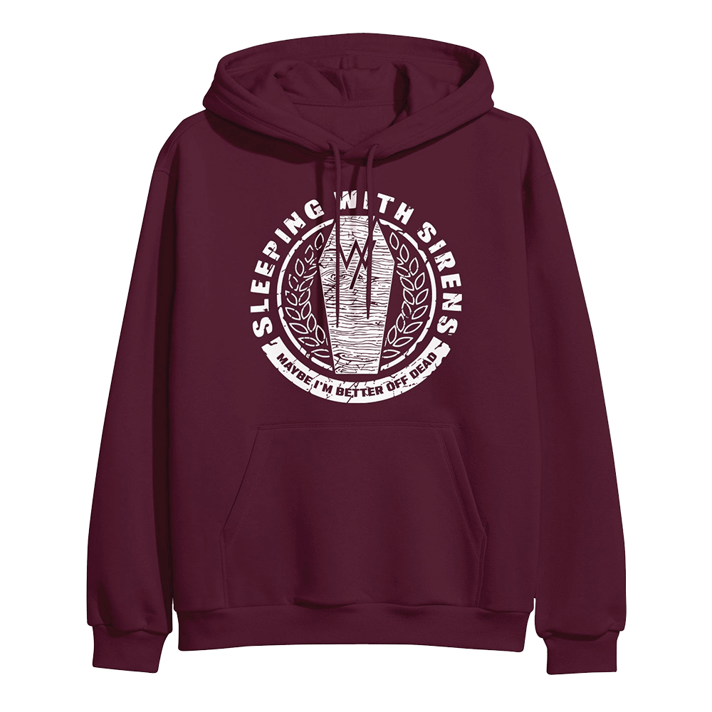 Sleeping With Sirens Merch Coffin Maroon Hoodie Fathers Day Presents-1