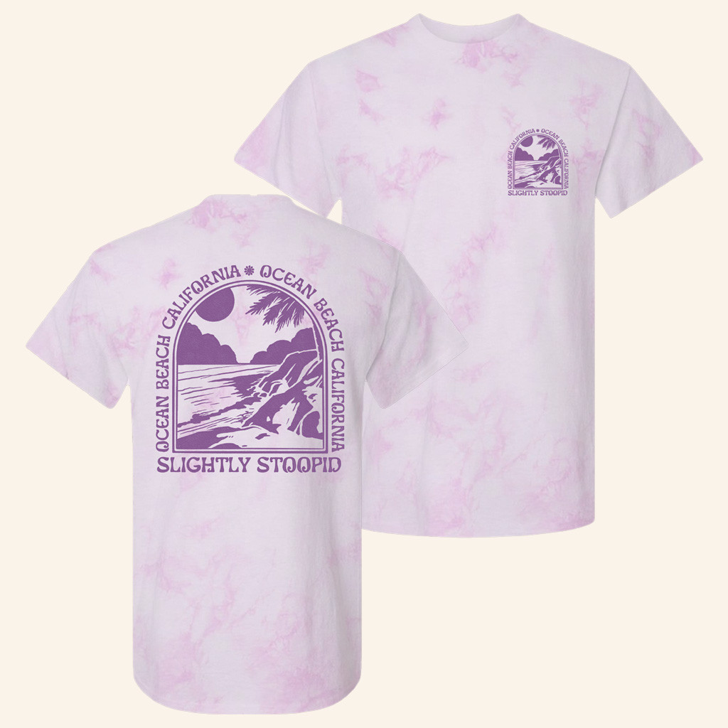 Slightly Stoopid Merch Ob Surf Lilac Tie Dye T-Shirt Gifts For Fans-1