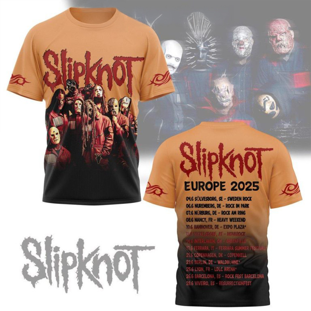 Slipknot Europe Tour 2025 The Schedule Of Greatness T-Shirt Gifts For Band Fans-1