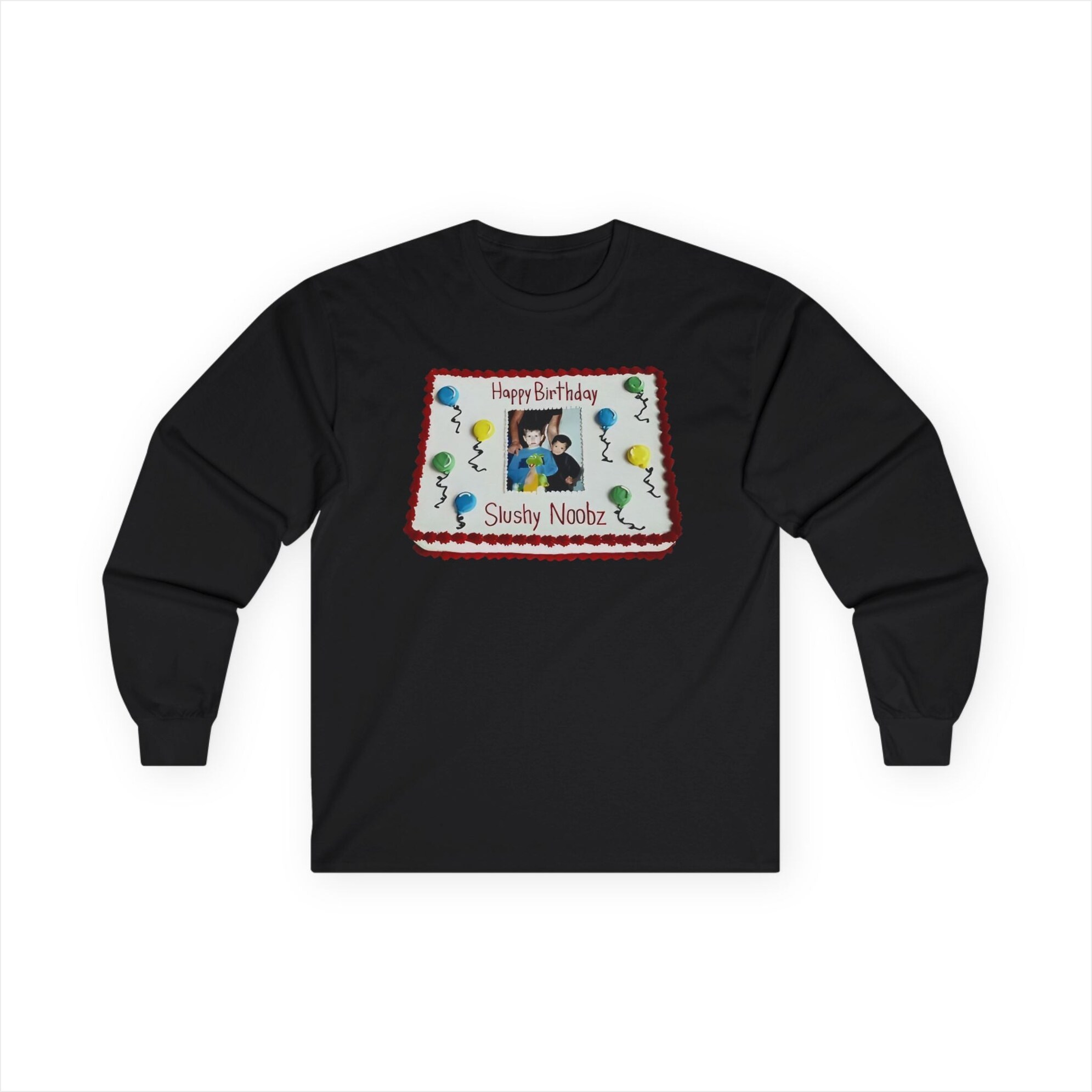 Slushy Noobz merch Birthday Cake Unisex Ultra Cotton Long Sleeve Tee Gifts For Best Friend-1