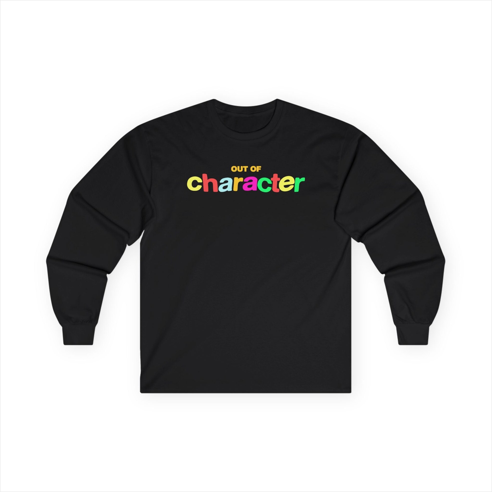 Slushy Noobz merch Out Of Character Black Long Sleeve Tee Apparel Gifts For Best Friend-1