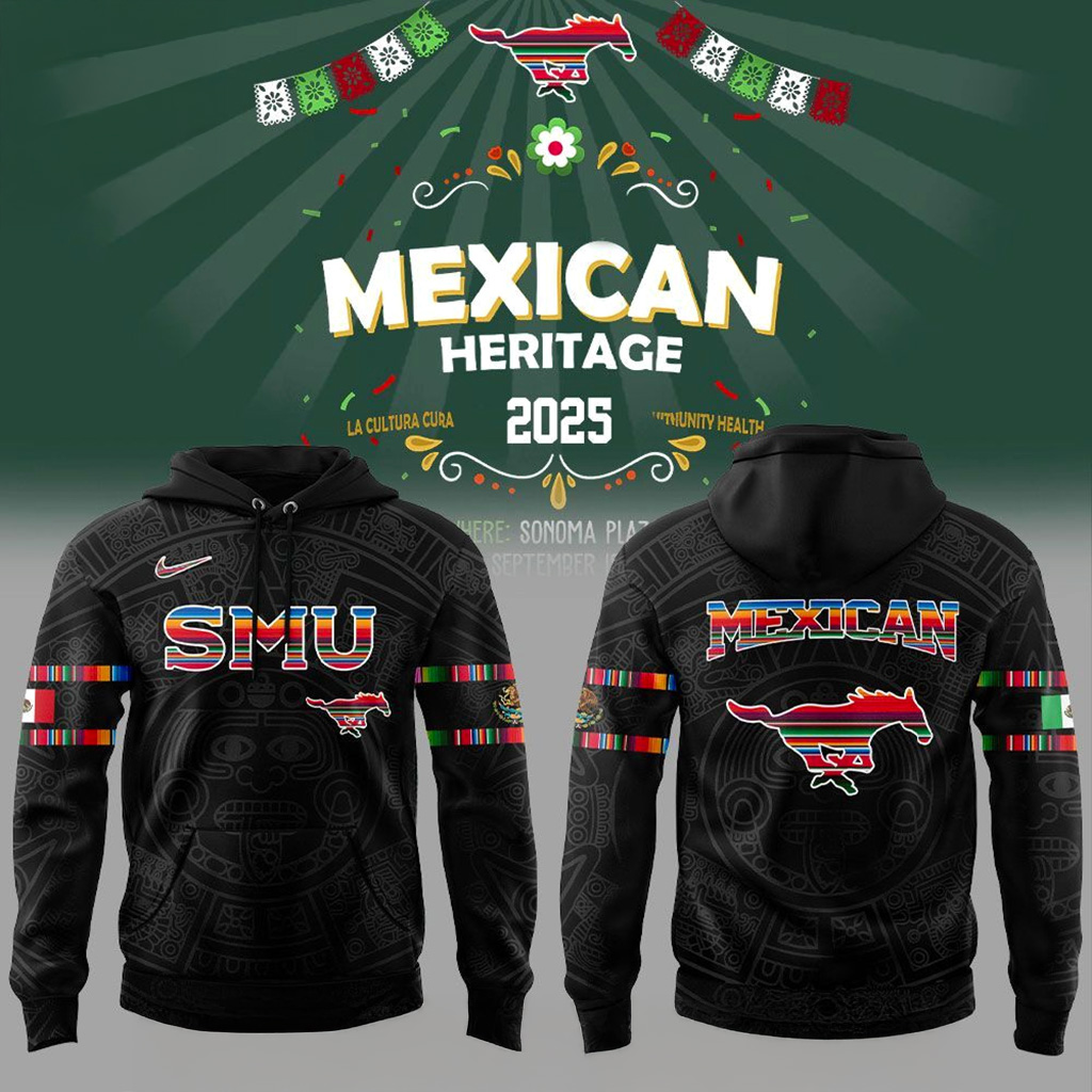Smu Mustangs Mexican Heritage Night 2025 Hoodie Fan Merch Gifts For Dad-1