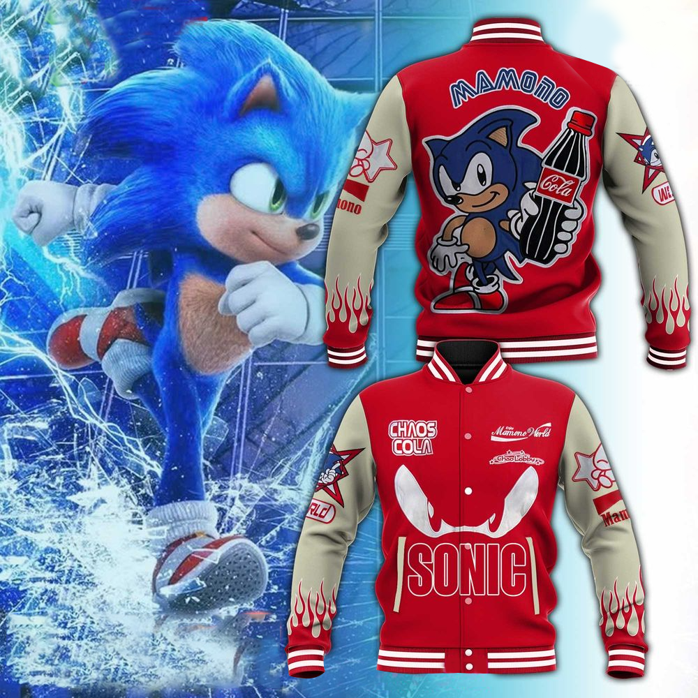 Sonic x Coca Cola Special Edition Varsity Jacket Stepdad Gifts For Father's Day-1