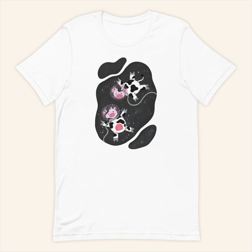 Sounds Fake But Okay Merch Space Cows T-Shirt Gifts For Besties Birthday Gifts For Him-1