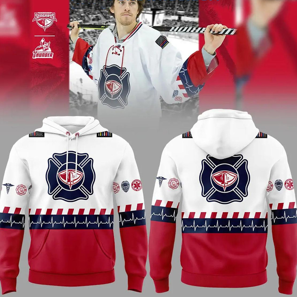 South Carolina Stingrays First Responders Night 2024 Hoodie Gifts For Ice Hockey Fans-1