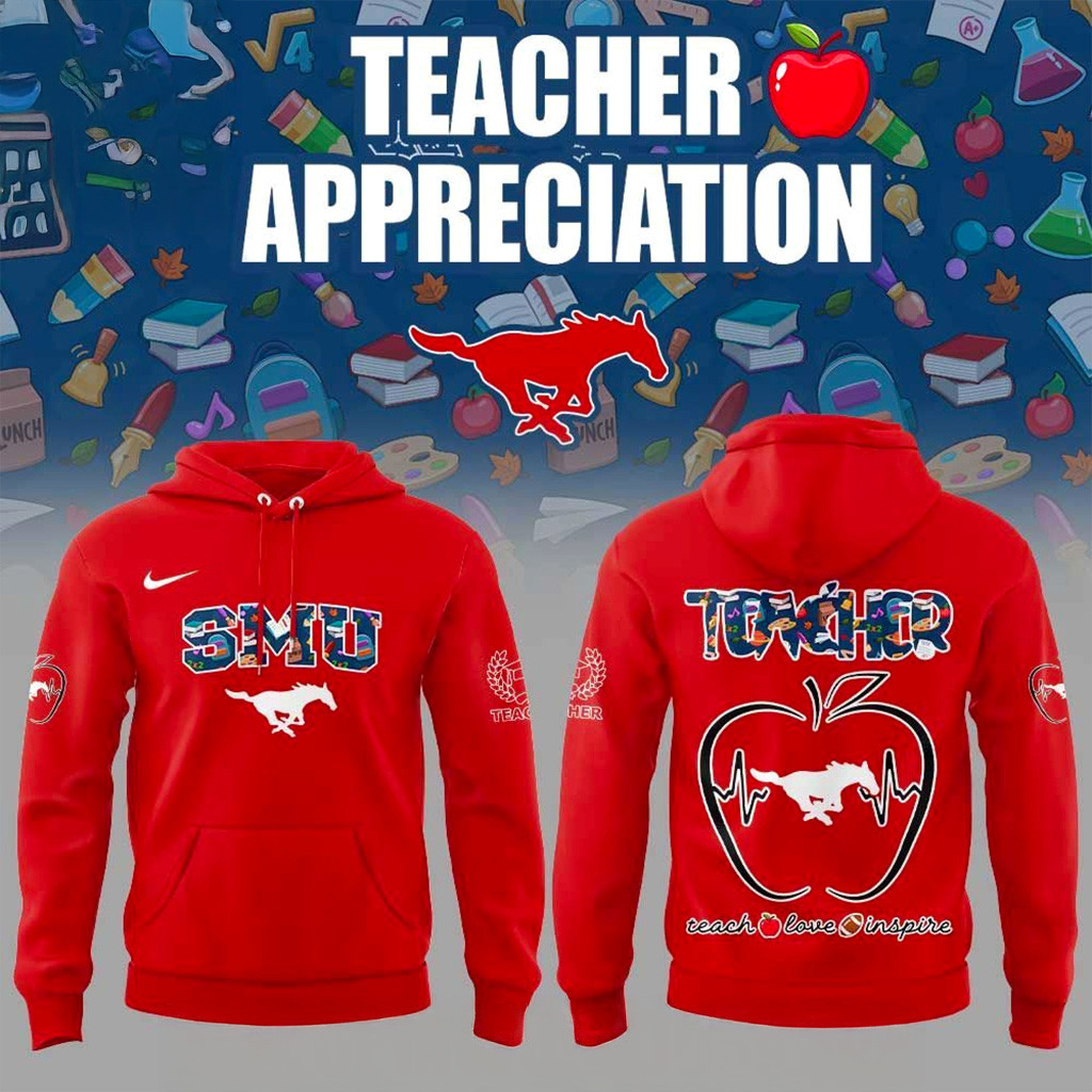 Southern Methodist Teachers Appreciation Hoodie SMU Mustangs Merch Gifts For Football Fan-1